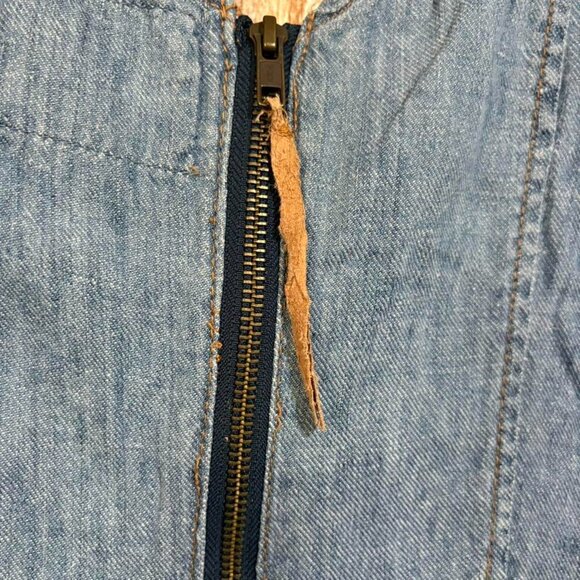 Holding Horses Anthropologie atoll lace up midi dress linen cotton blend Size 4 - Picture 4 of 8